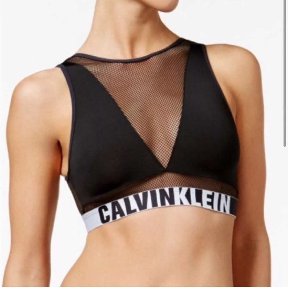 Black Calvin Klein Mesh Bralette Size small